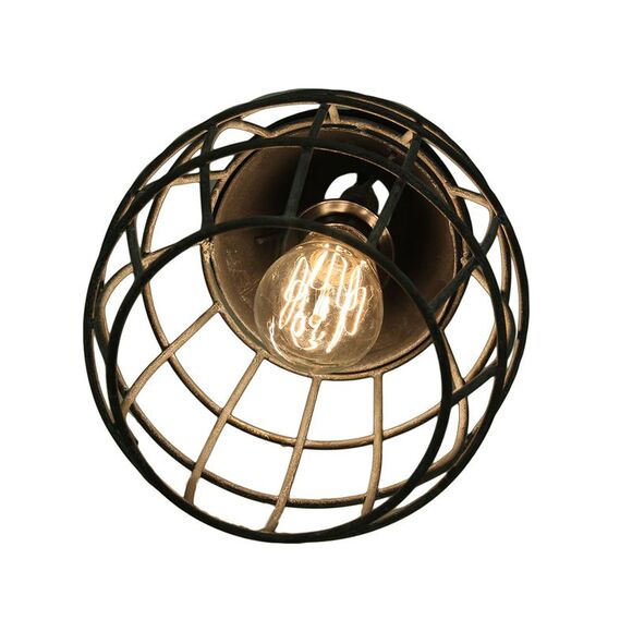 Scratch & Dent Small Farmhouse Wire Cage Light Pendant in Weathered Zinc - Picture 2 of 3
